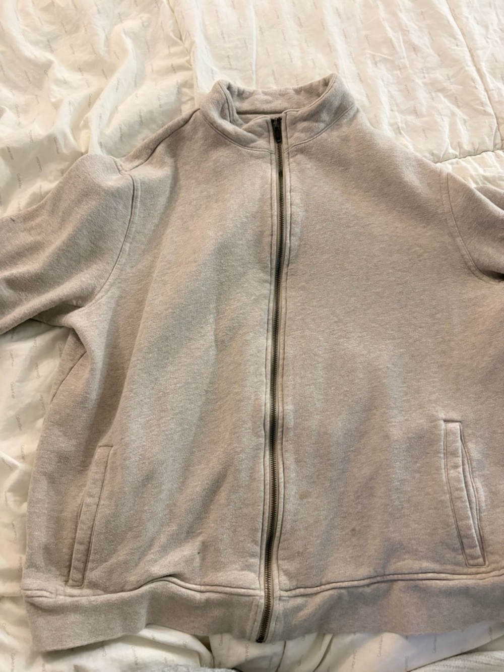 Banana Republic Light Beige Zip-Up Jacket